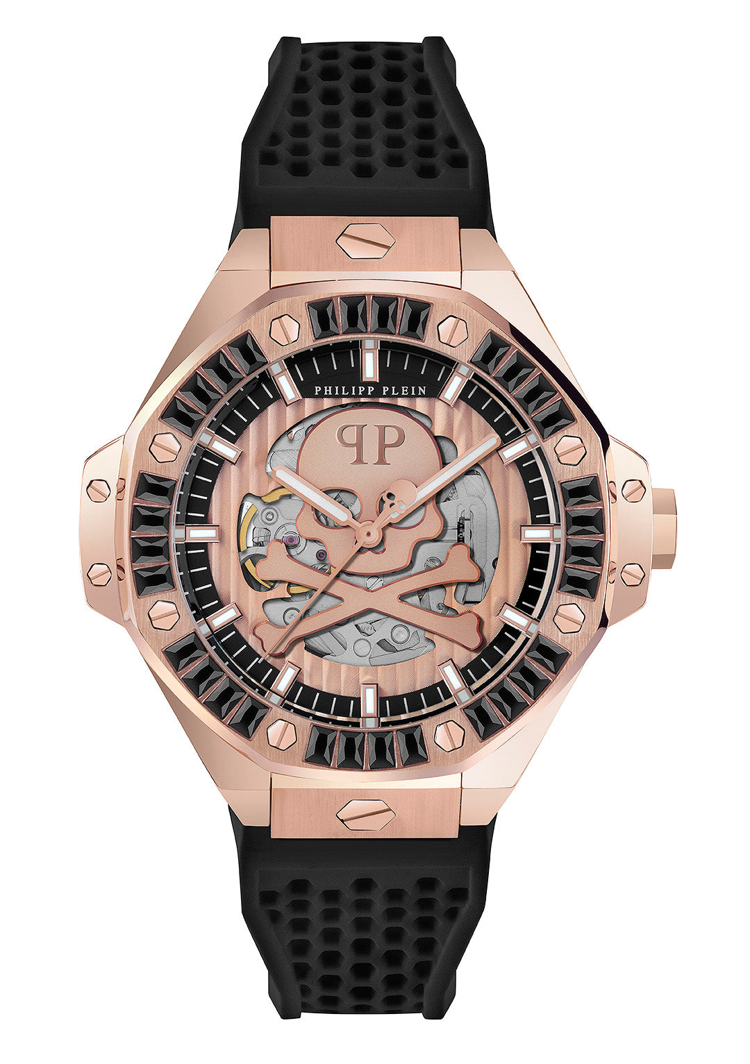 Philipp Plein The $Keleton Rose Gold Round Dial Automatic Analog Men Watch Watch Philipp Plein