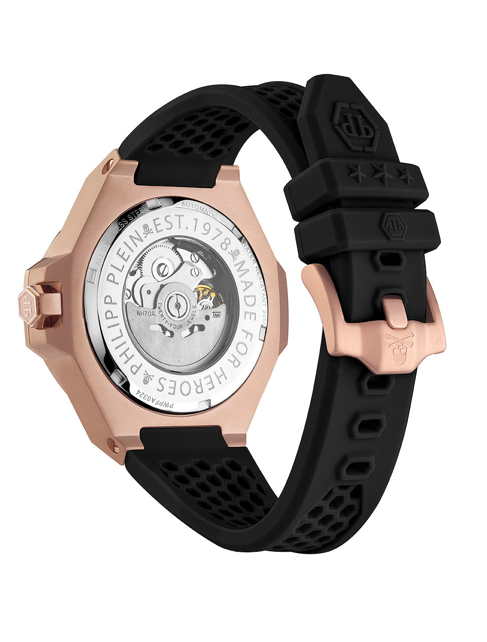 Philipp Plein The $Keleton Rose Gold Round Dial Automatic Analog Men Watch