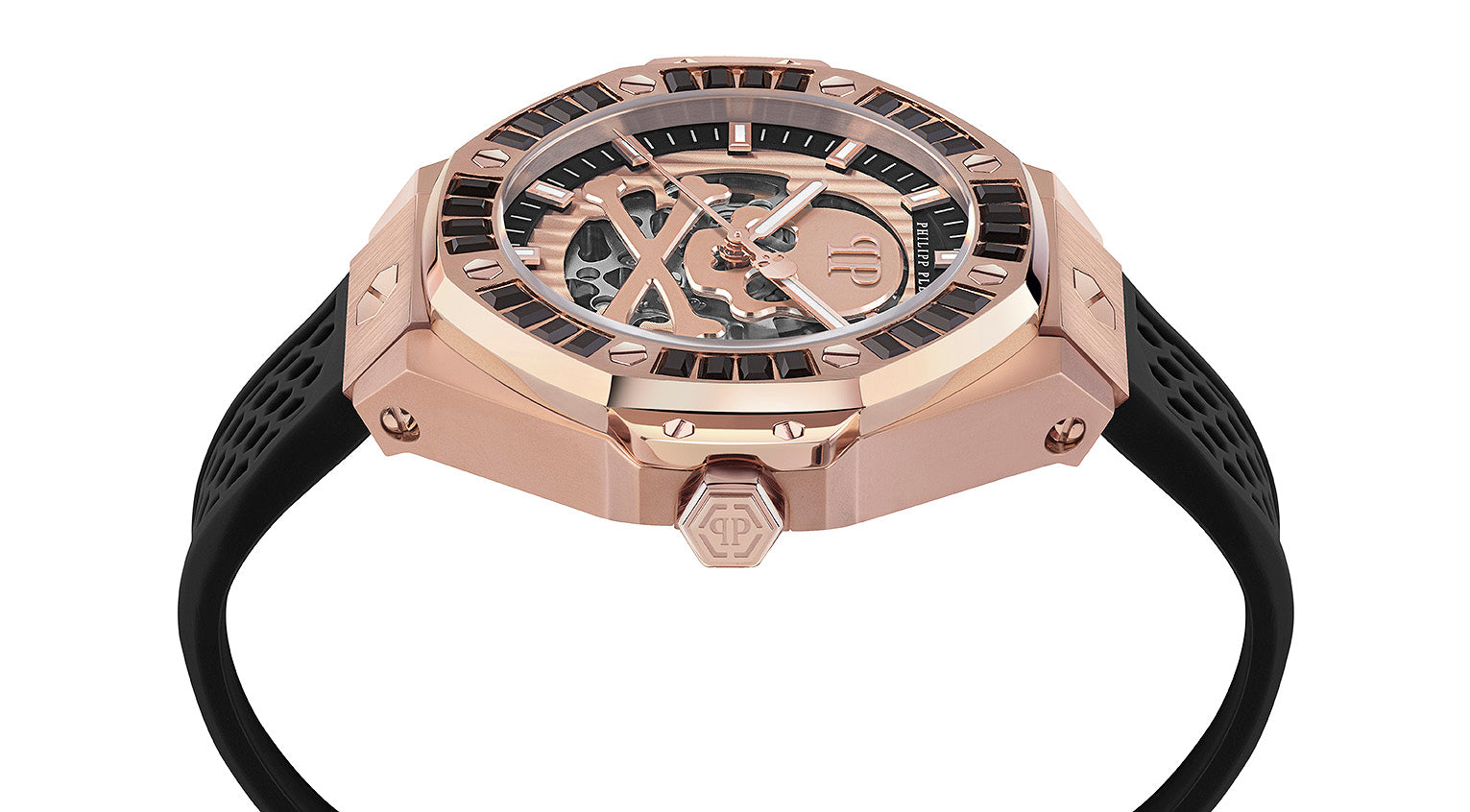 Philipp Plein The $Keleton Rose Gold Round Dial Automatic Analog Men Watch Watch Philipp Plein