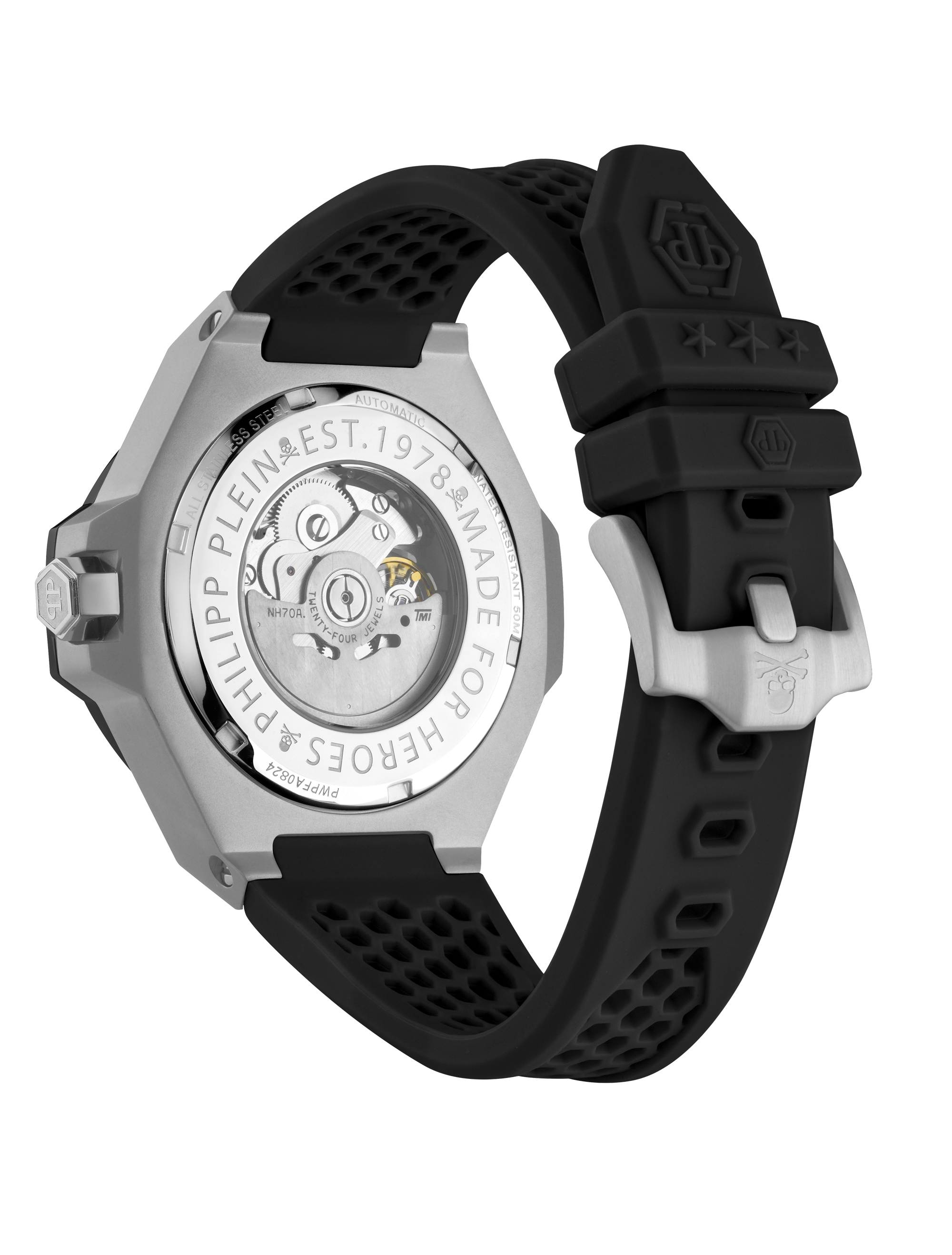 Philipp Plein Black Round Dial Automatic Analog Men Watch