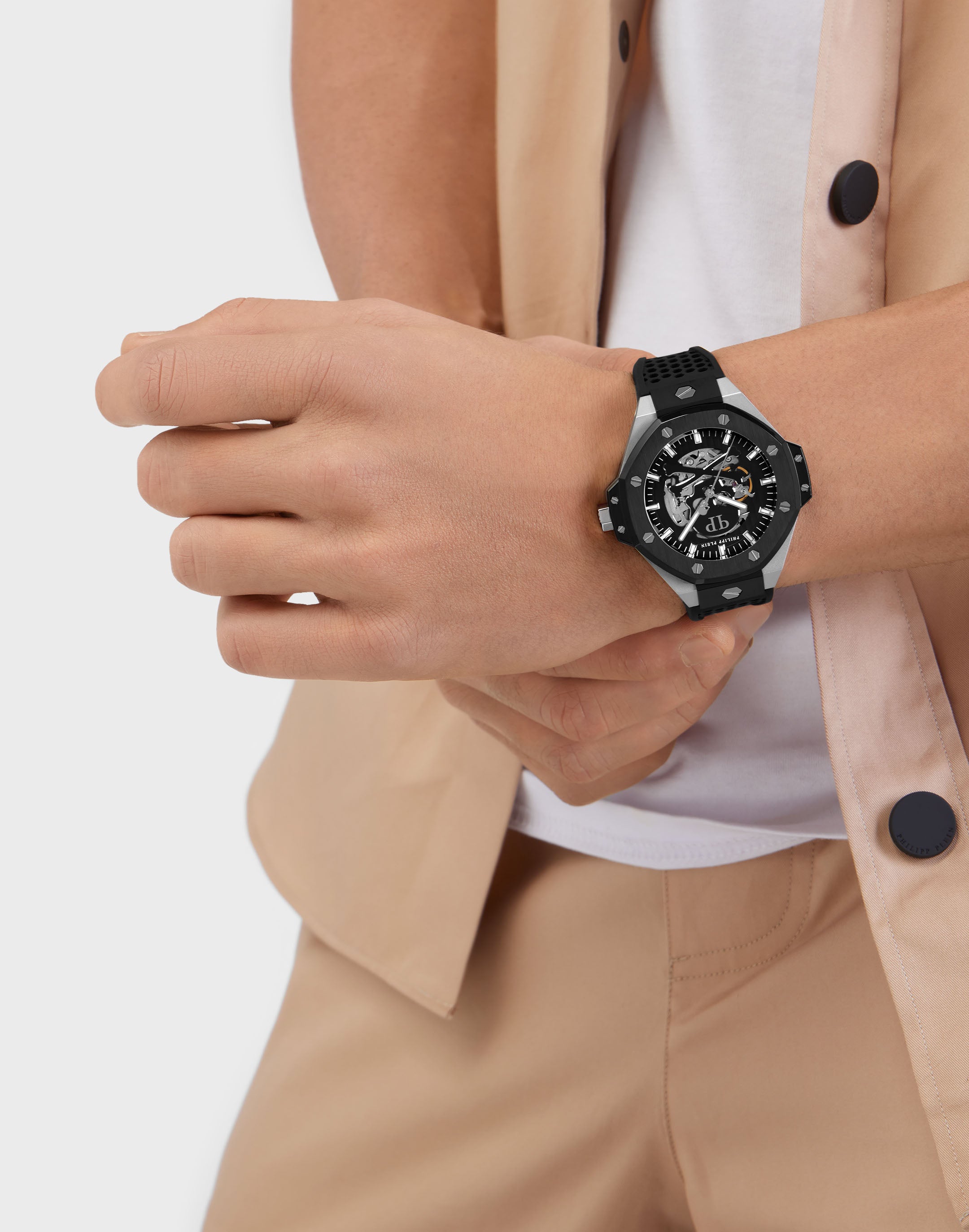 Philipp Plein Black Round Dial Automatic Analog Men Watch
