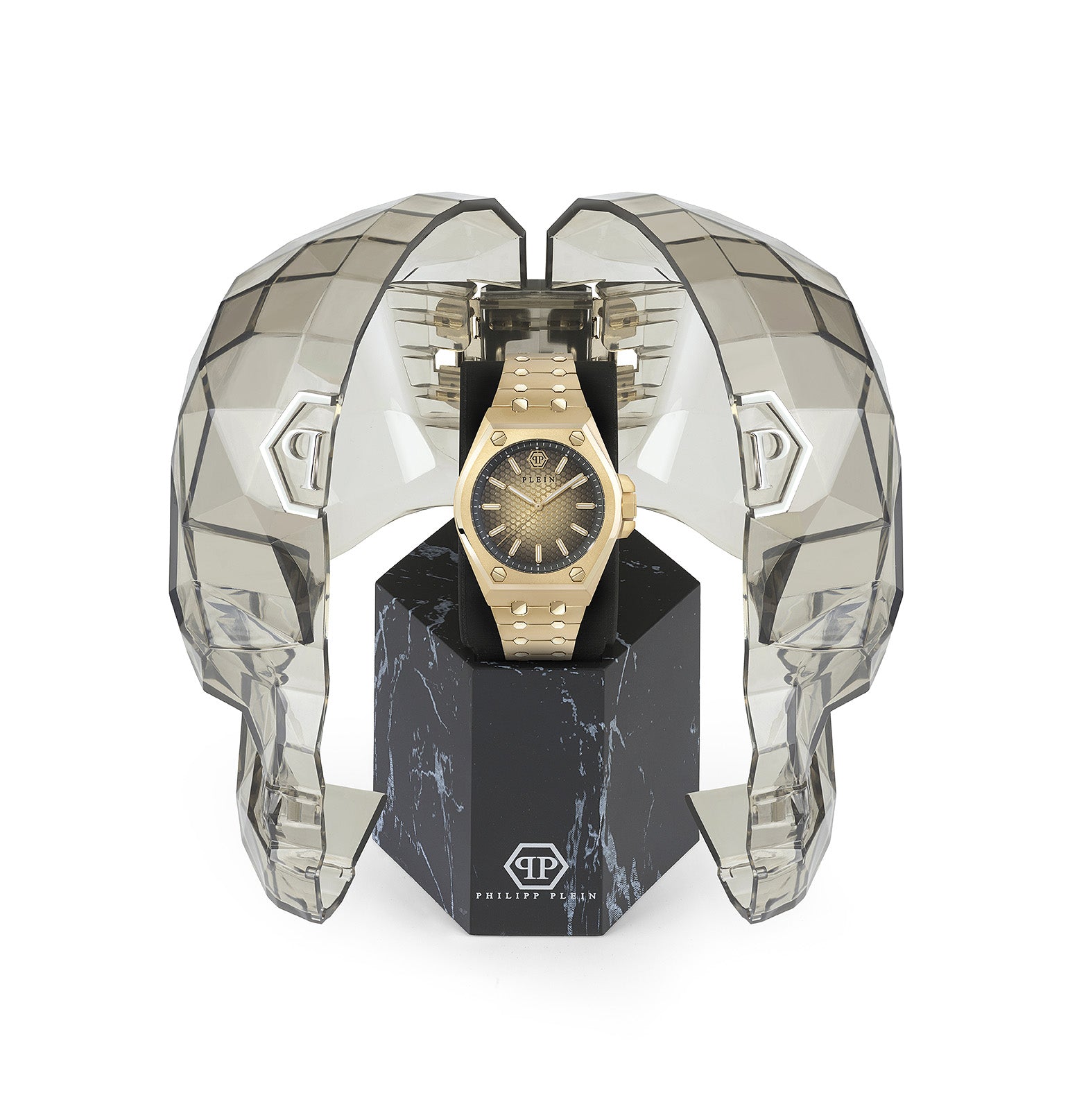 Philipp Plein Grey Round Dial Quartz Analog Men Watch Watch Philipp Plein