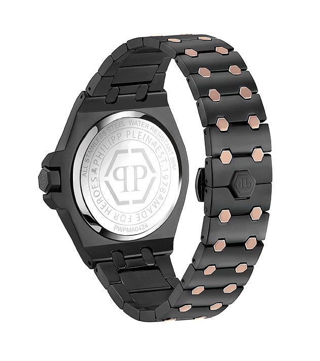 Philipp Plein Black Round Dial Quartz Analog Men Watch Watch Philipp Plein