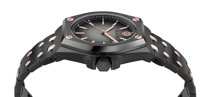 Philipp Plein Black Round Dial Quartz Analog Men Watch Watch Philipp Plein