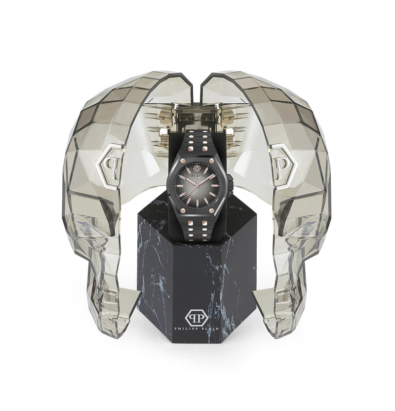 Philipp Plein Black Round Dial Quartz Analog Men Watch Watch Philipp Plein