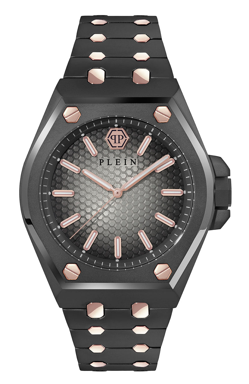 Philipp Plein Black Round Dial Quartz Analog Men Watch Watch Philipp Plein
