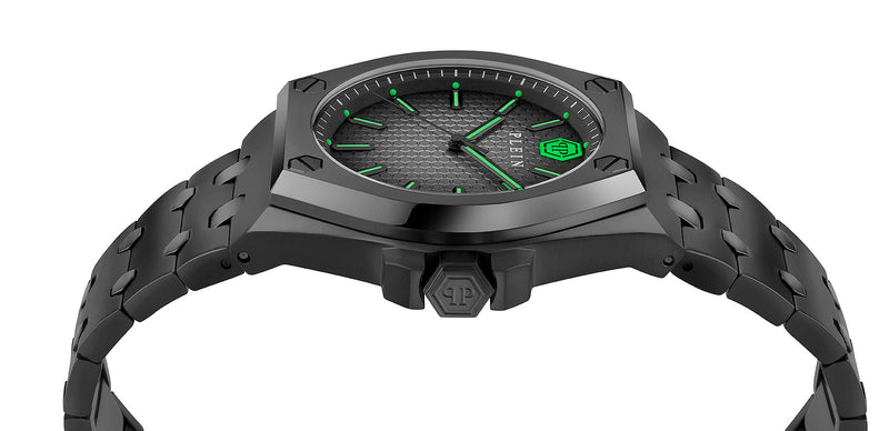 Philipp Plein Black Round Dial Quartz Analog Men Watch Watch Philipp Plein
