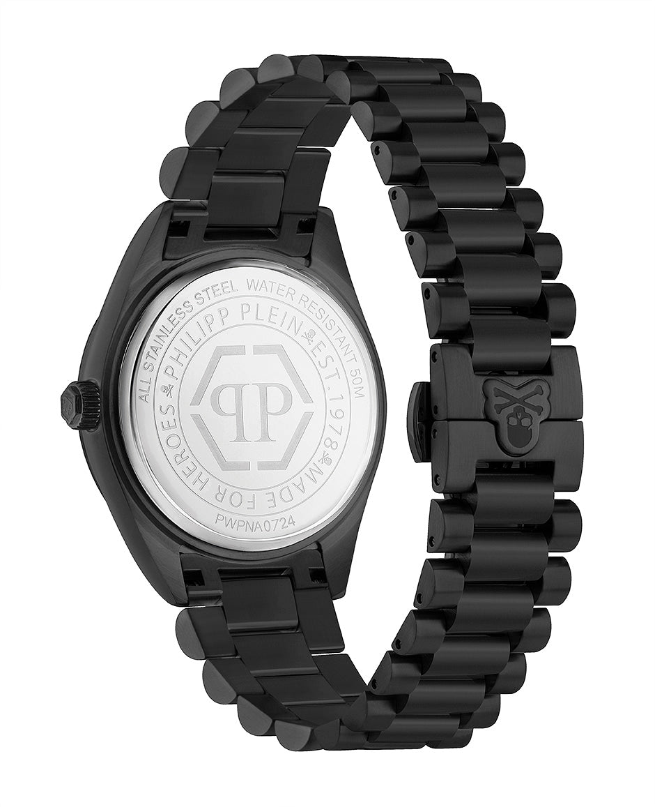 Philipp Plein Black Round Dial Quartz Analog Men Watch Watch Philipp Plein