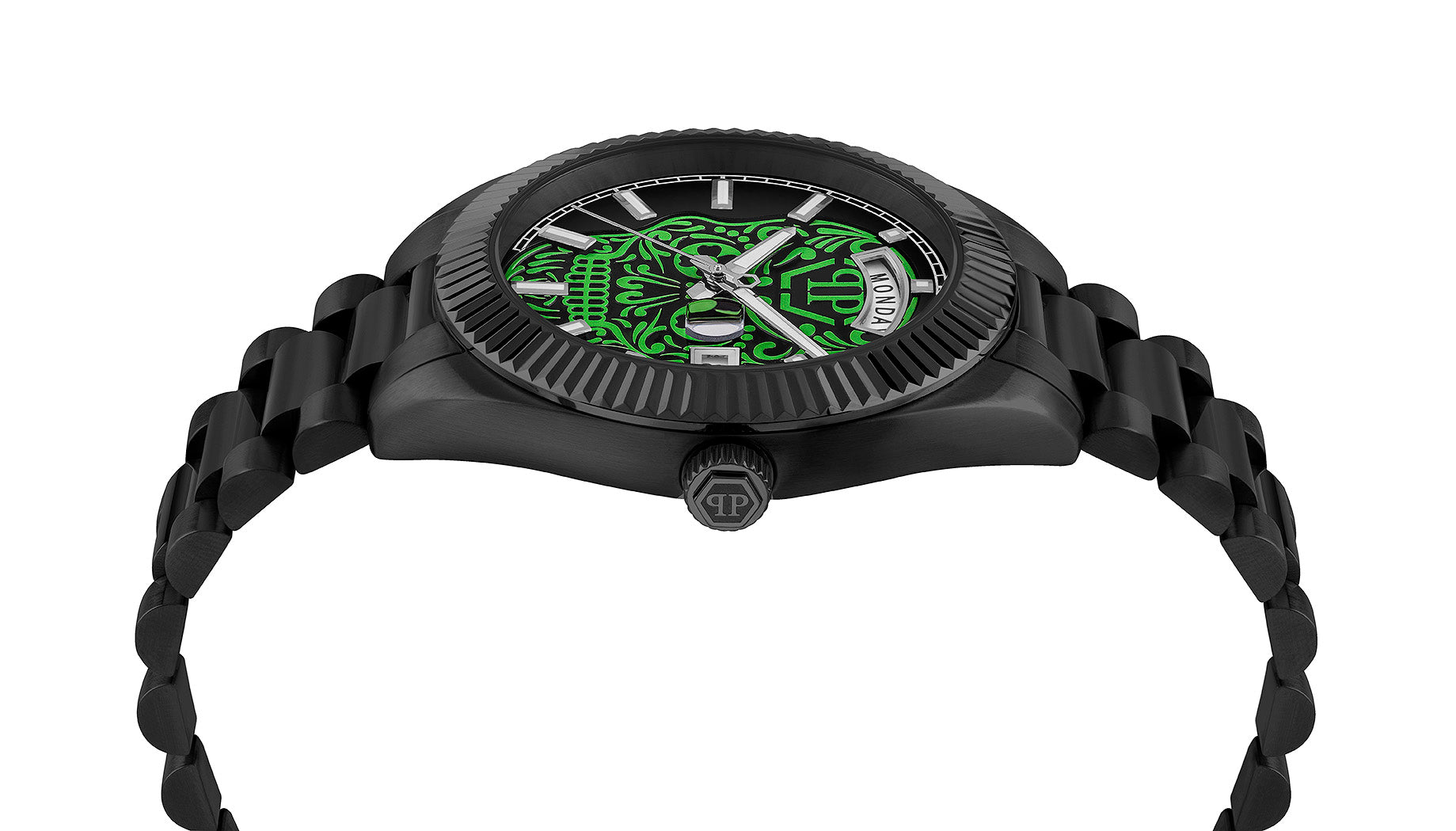 Philipp Plein Black Round Dial Quartz Analog Men Watch