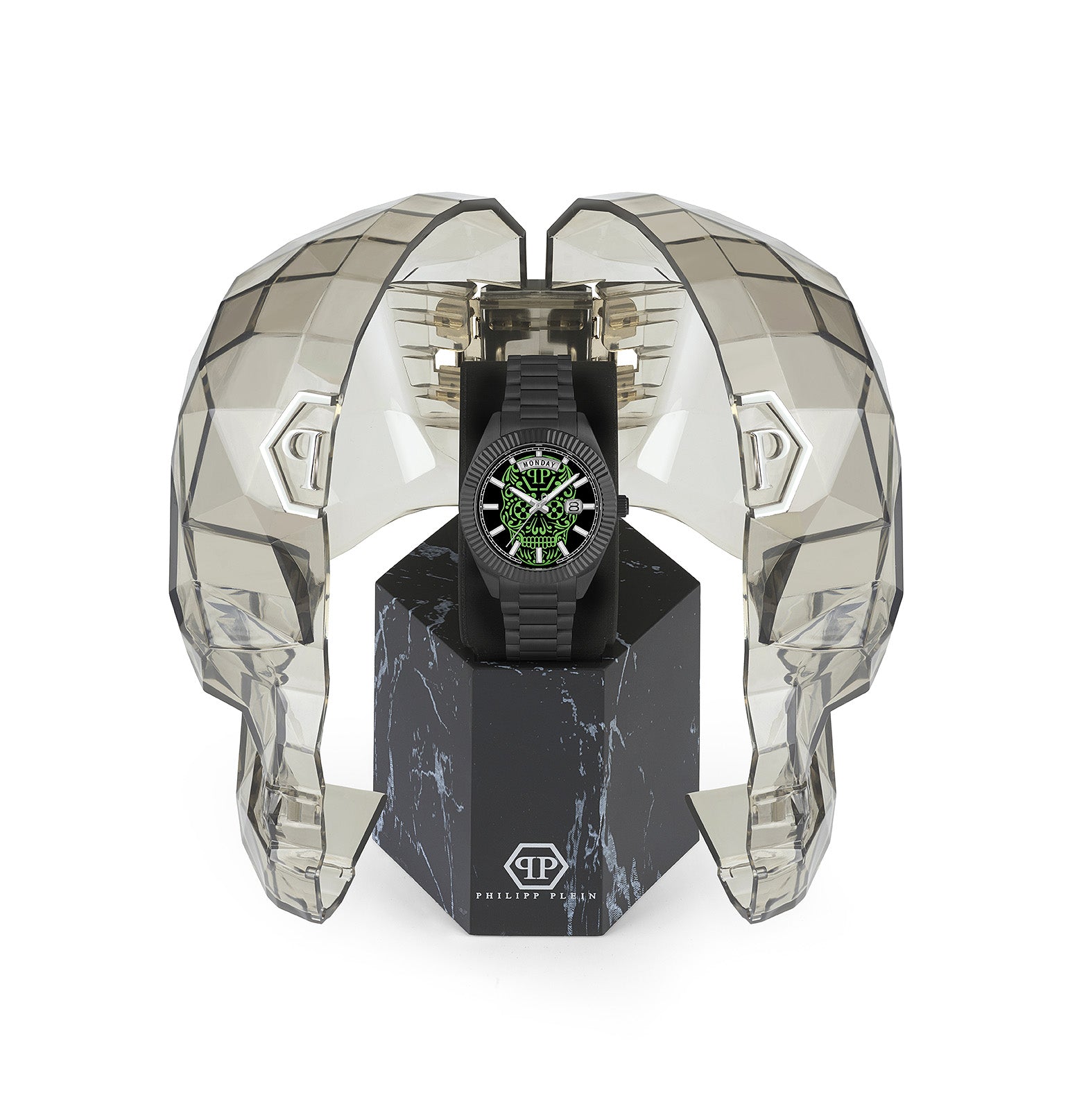 Philipp Plein Black Round Dial Quartz Analog Men Watch Watch Philipp Plein