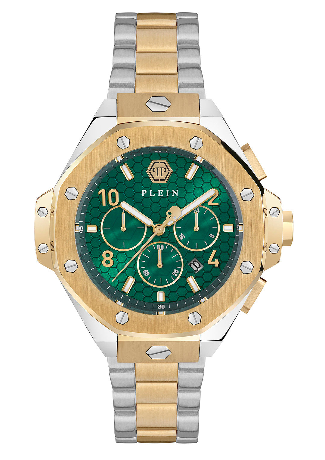 Philipp Plein Green Round Dial Quartz Analog Men Watch Watch Philipp Plein