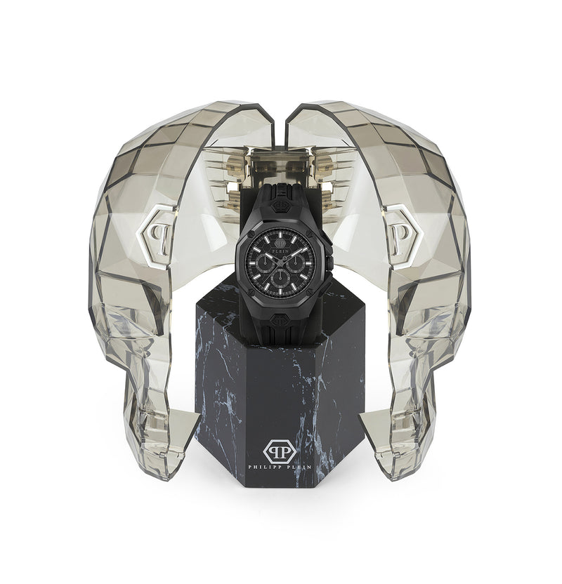 Philipp Plein Black Round Dial Quartz Analog Men Watch Watch Philipp Plein