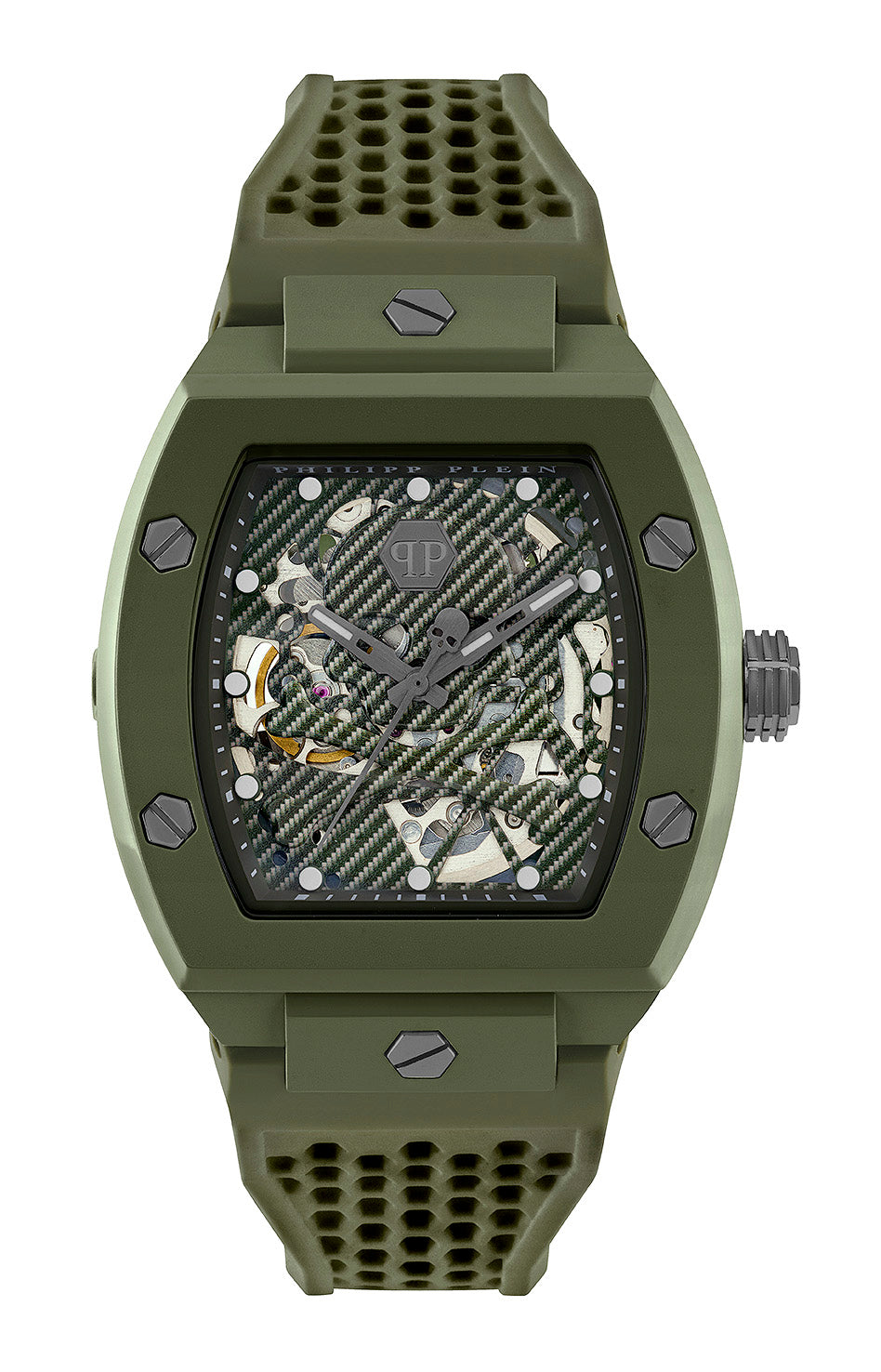 Philipp Plein The $Keleton Green Rectangle Dial Automatic Analog Men Watch