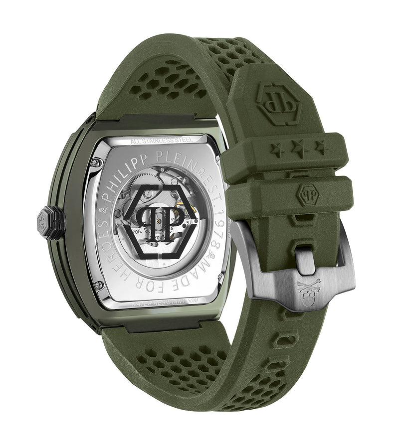 Philipp Plein The $Keleton Green Rectangle Dial Automatic Analog Men Watch Watch Philipp Plein