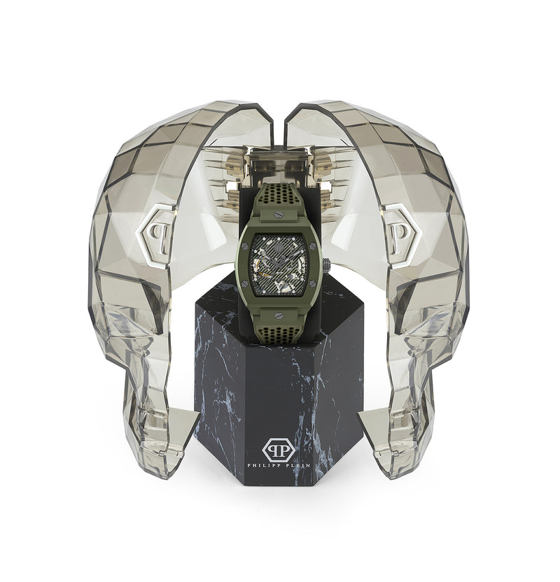 Philipp Plein The $Keleton Green Rectangle Dial Automatic Analog Men Watch Watch Philipp Plein