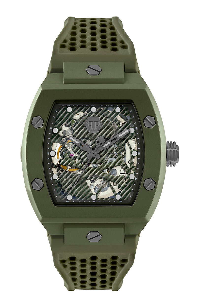Philipp Plein The $Keleton Green Rectangle Dial Automatic Analog Men Watch Watch Philipp Plein