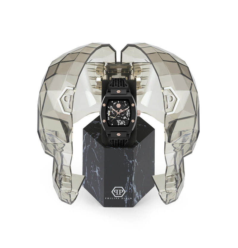 Philipp Plein The $Keleton Black Rectangle Dial Automatic Analog Men Watch Watch Philipp Plein
