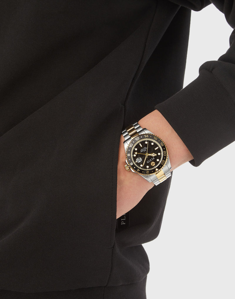 Philipp Plein Black Round Dial Quartz Analog Men Watch Watch Philipp Plein