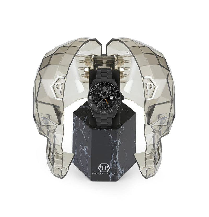 Philipp Plein Black Round Dial Quartz Analog Men Watch Watch Philipp Plein