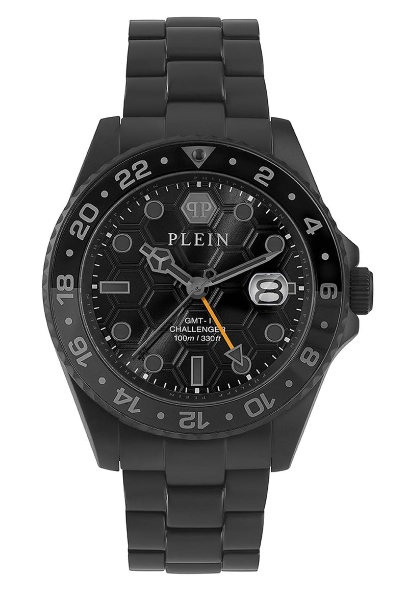 Philipp Plein Black Round Dial Quartz Analog Men Watch Watch Philipp Plein