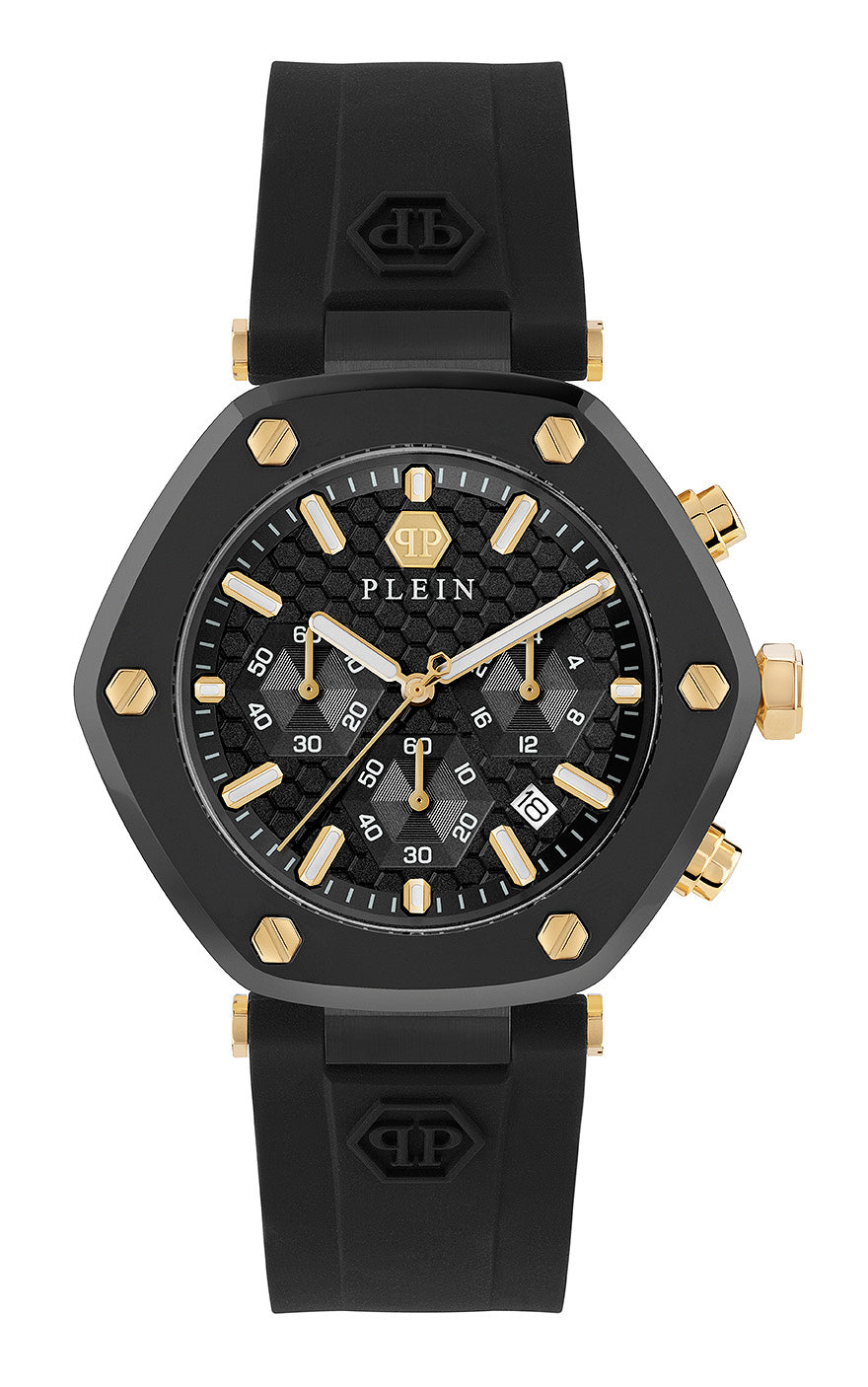 Philipp Plein Black Round Dial Quartz Analog Men Watch