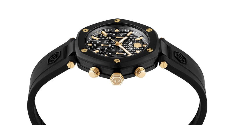 Philipp Plein Black Round Dial Quartz Analog Men Watch Watch Philipp Plein