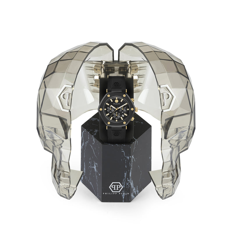 Philipp Plein Black Round Dial Quartz Analog Men Watch Watch Philipp Plein