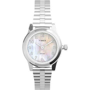 Timex Round 25mm White Dial Analog Women Watch - T2M826UJ Watch Timex