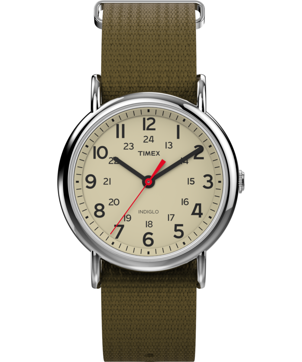 Timex Weekender Classic Beige Round Quartz Unisex Watch