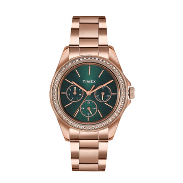 Timex Round 21mm Green Dial Analog Women Watch - TW000Z402 Watch Timex