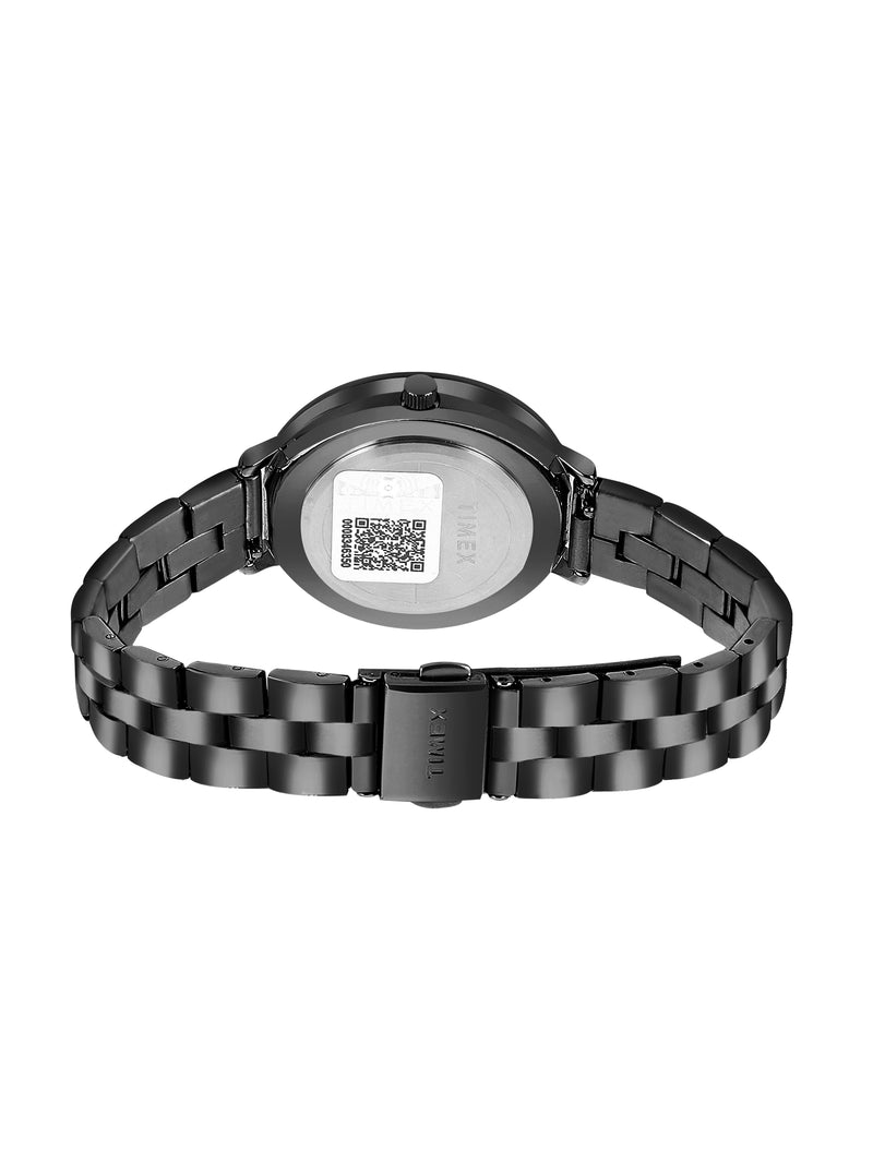 Timex Round 38mm Black Dial Analog Women Watch - TW000Z505 Watch Timex