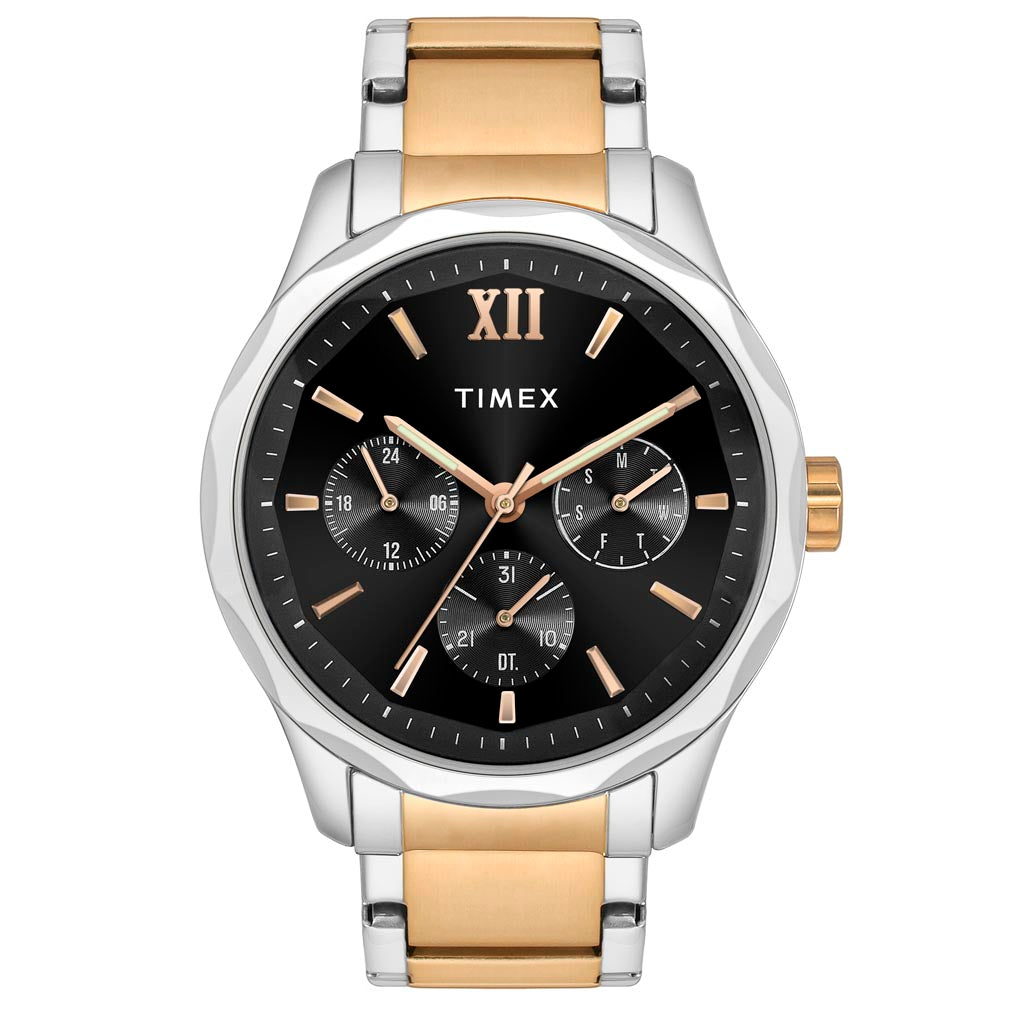 Timex Trendline Round 21mm Black Dial Analog Pair Watch - TW00PR279 Watch Timex