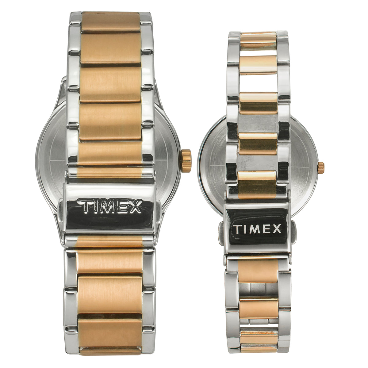 Timex Trendline Round 21mm Black Dial Analog Pair Watch - TW00PR279 Watch Timex