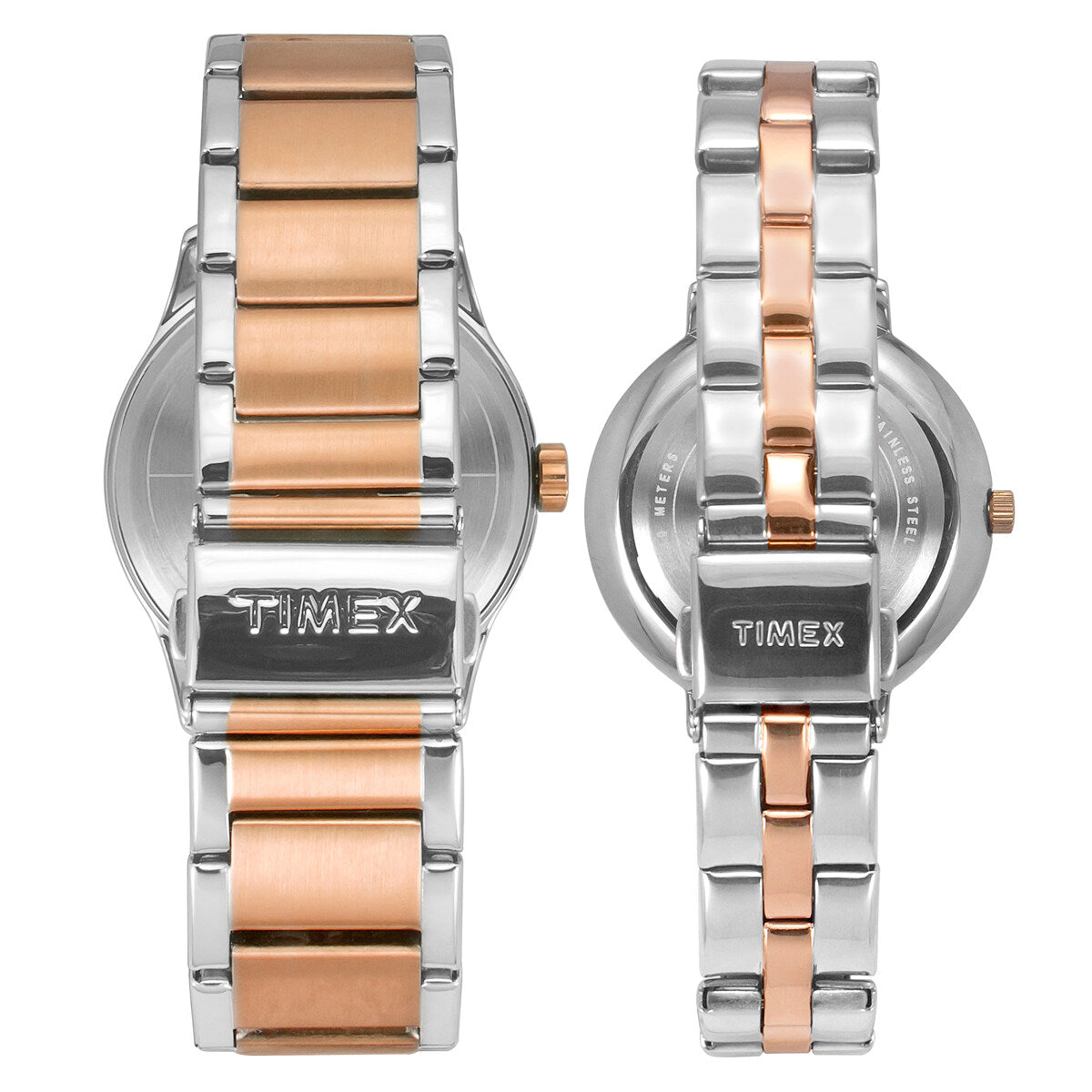 Timex Trendline Round 21mm Silver Dial Analog Pair Watch - TW00PR291 Watch Timex