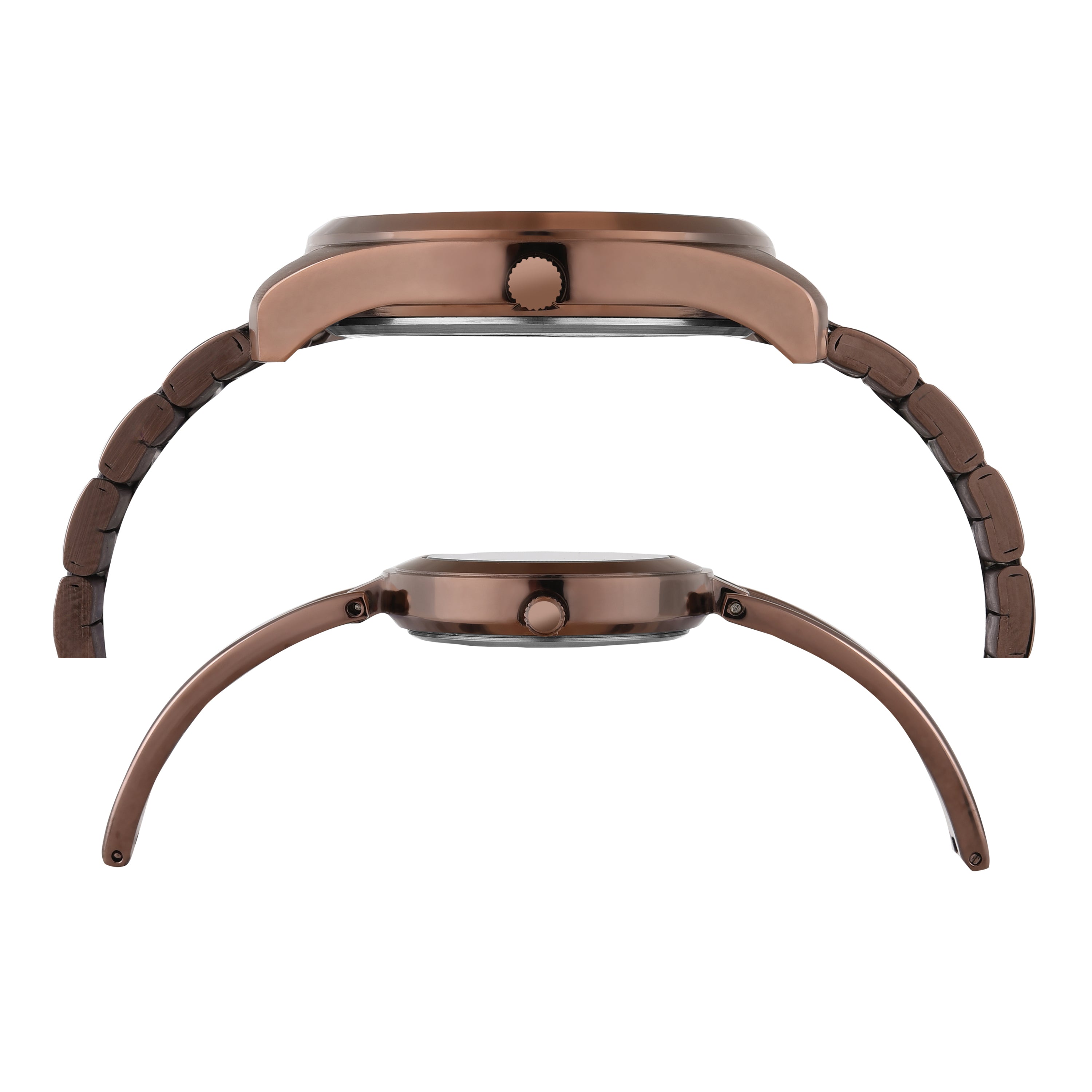 Timex Trendline Round 21mm Brown Dial Analog Pair Watch - TW00PR311 Watch Timex