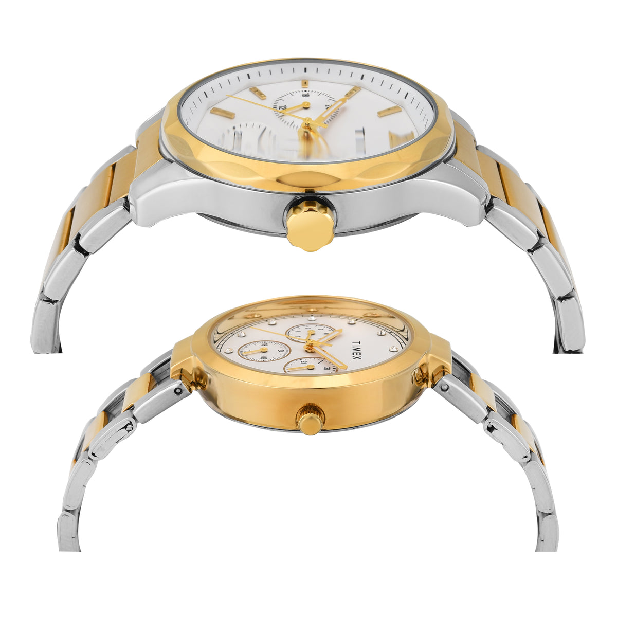 Timex Round 21mm White Dial Analog Pair Watch - TW00PR312 Watch Timex