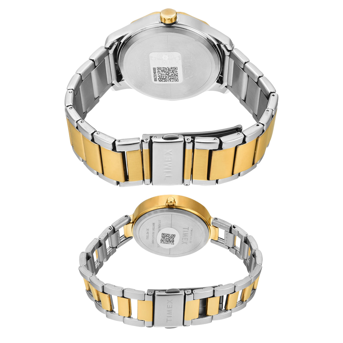 Timex Round 21mm White Dial Analog Pair Watch - TW00PR312 Watch Timex