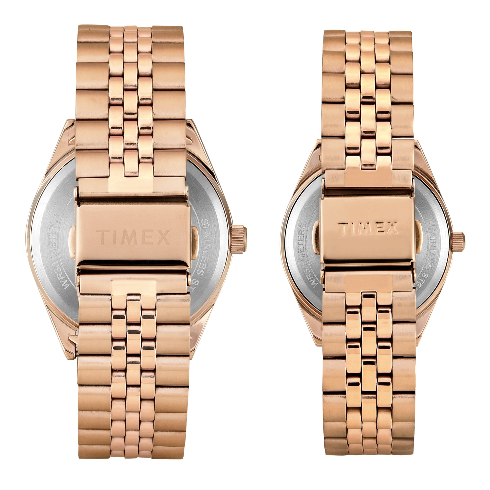 TIMEX Trendline Silver Round Dial Analog Pair's Watch - TW00PR346