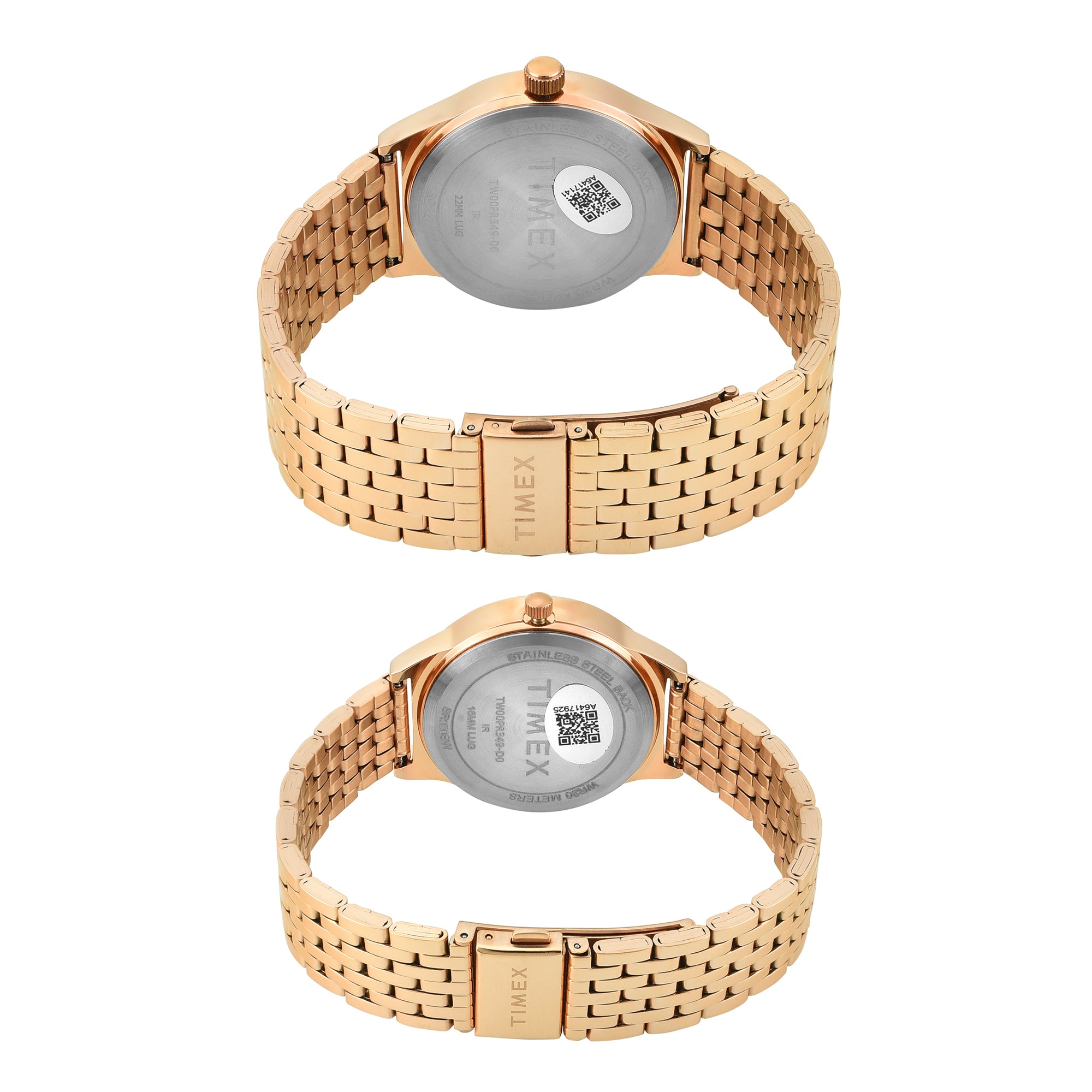 TIMEX Trendline Brown Round Dial Analog Pair's Watch - TW00PR349