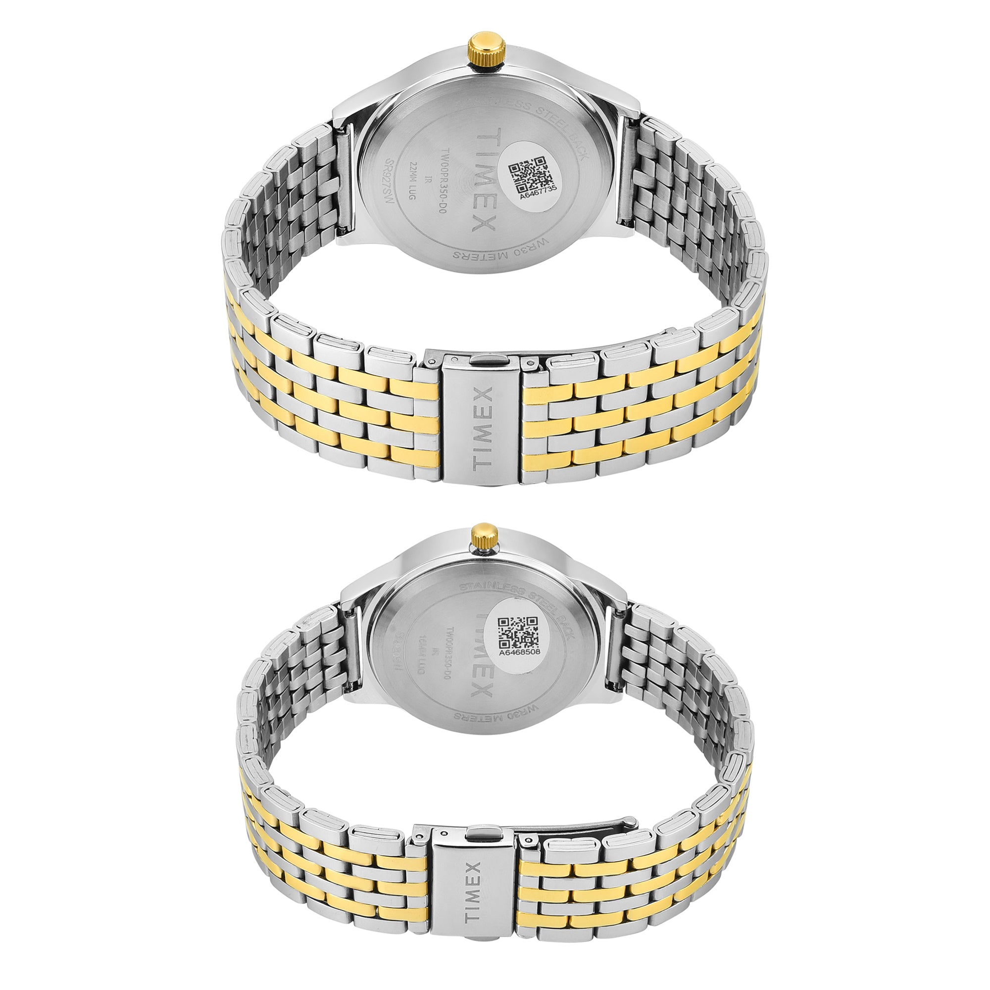 TIMEX Trendline Silver Round Dial Analog Pair's Watch - TW00PR350