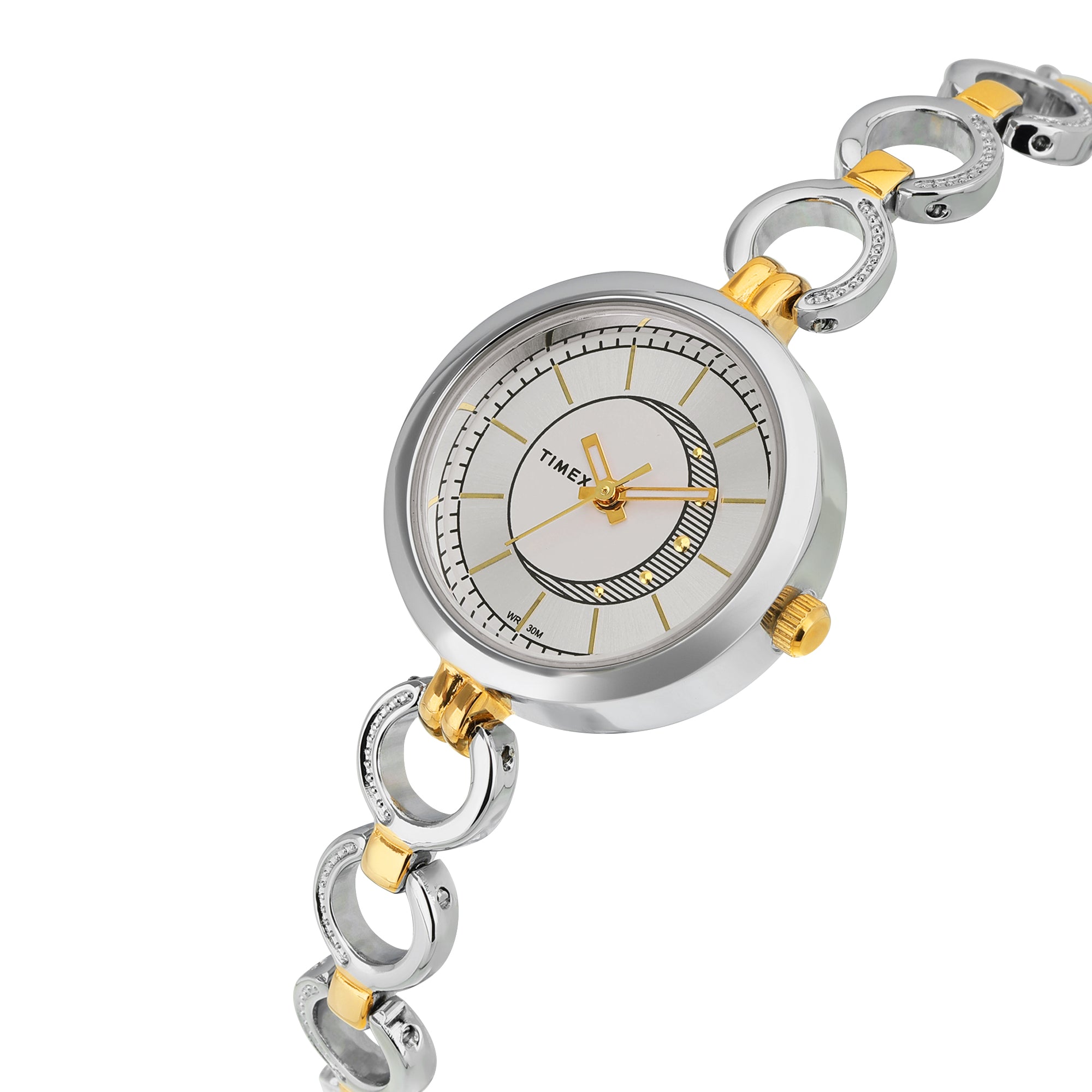 Timex Round 21mm Silver Dial Analog Pair Watch - TW00ZR317