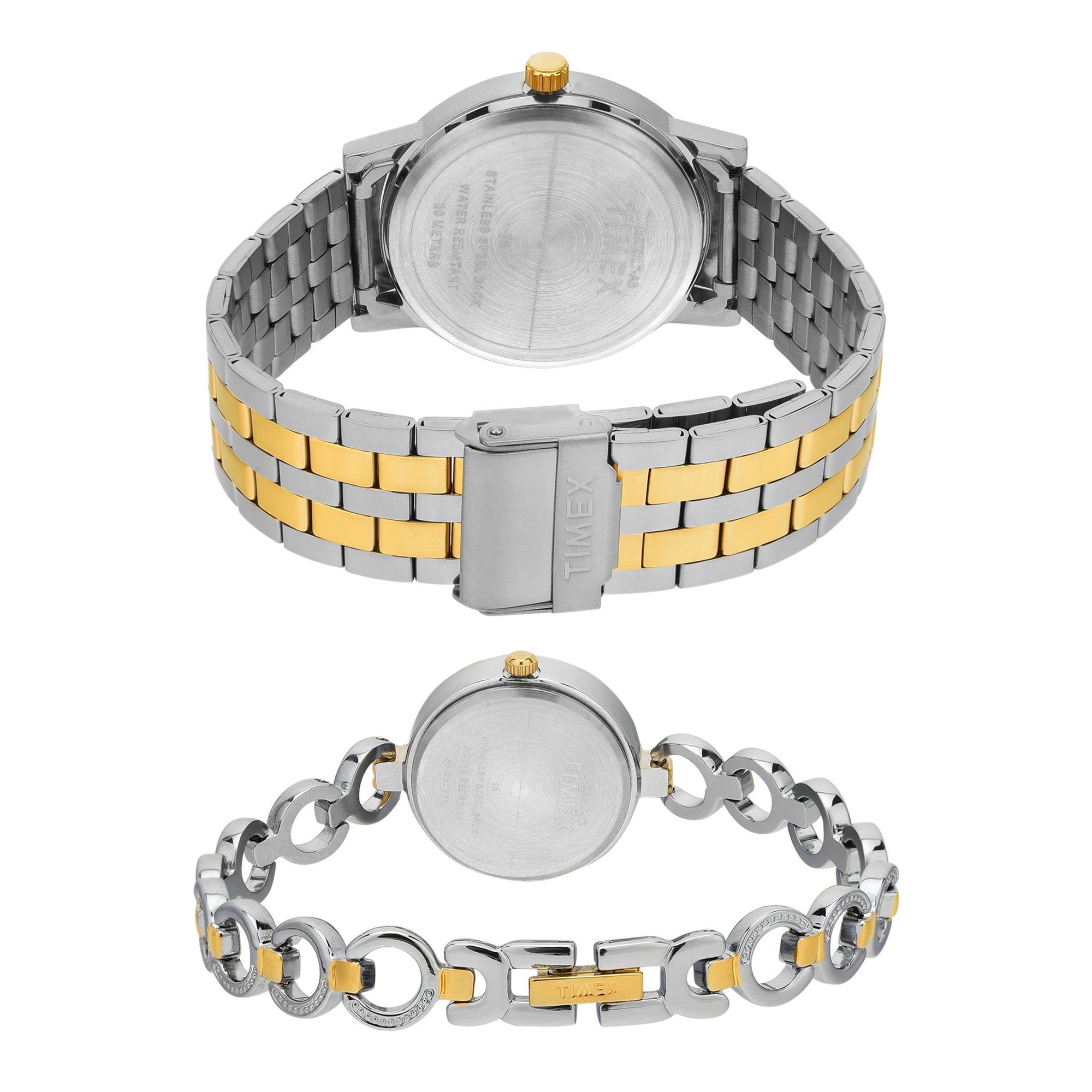 Timex Round 21mm Silver Dial Analog Pair Watch - TW00ZR317 Watch Timex