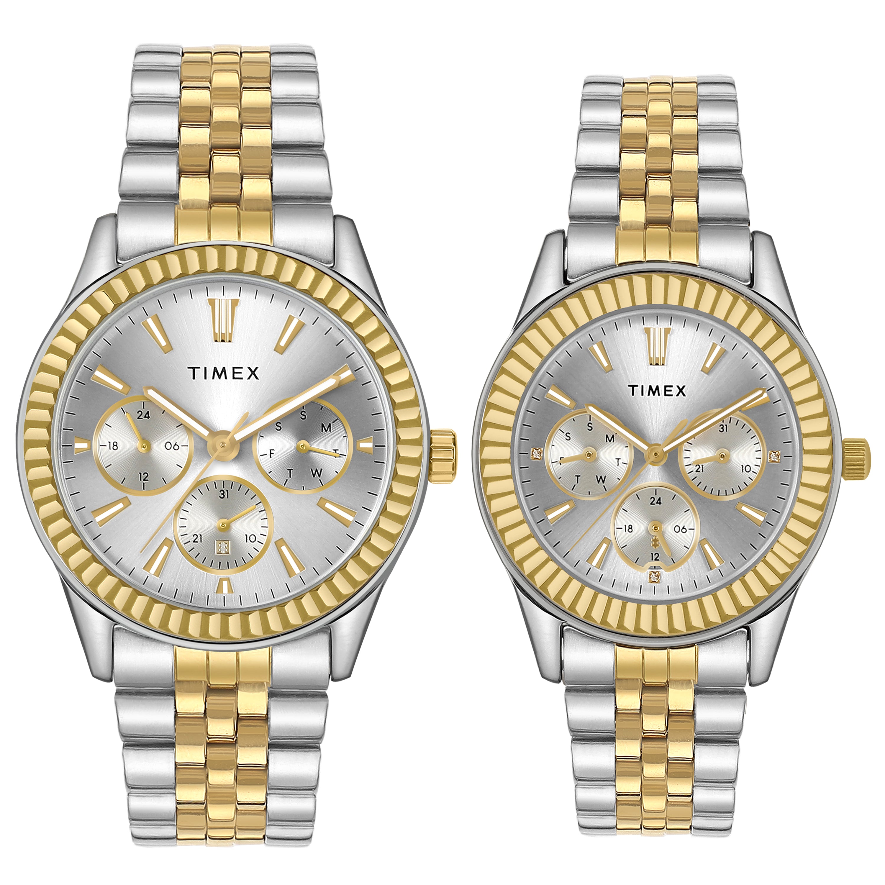 Timex Silver Round Dial Quartz Analog Unisex Watch