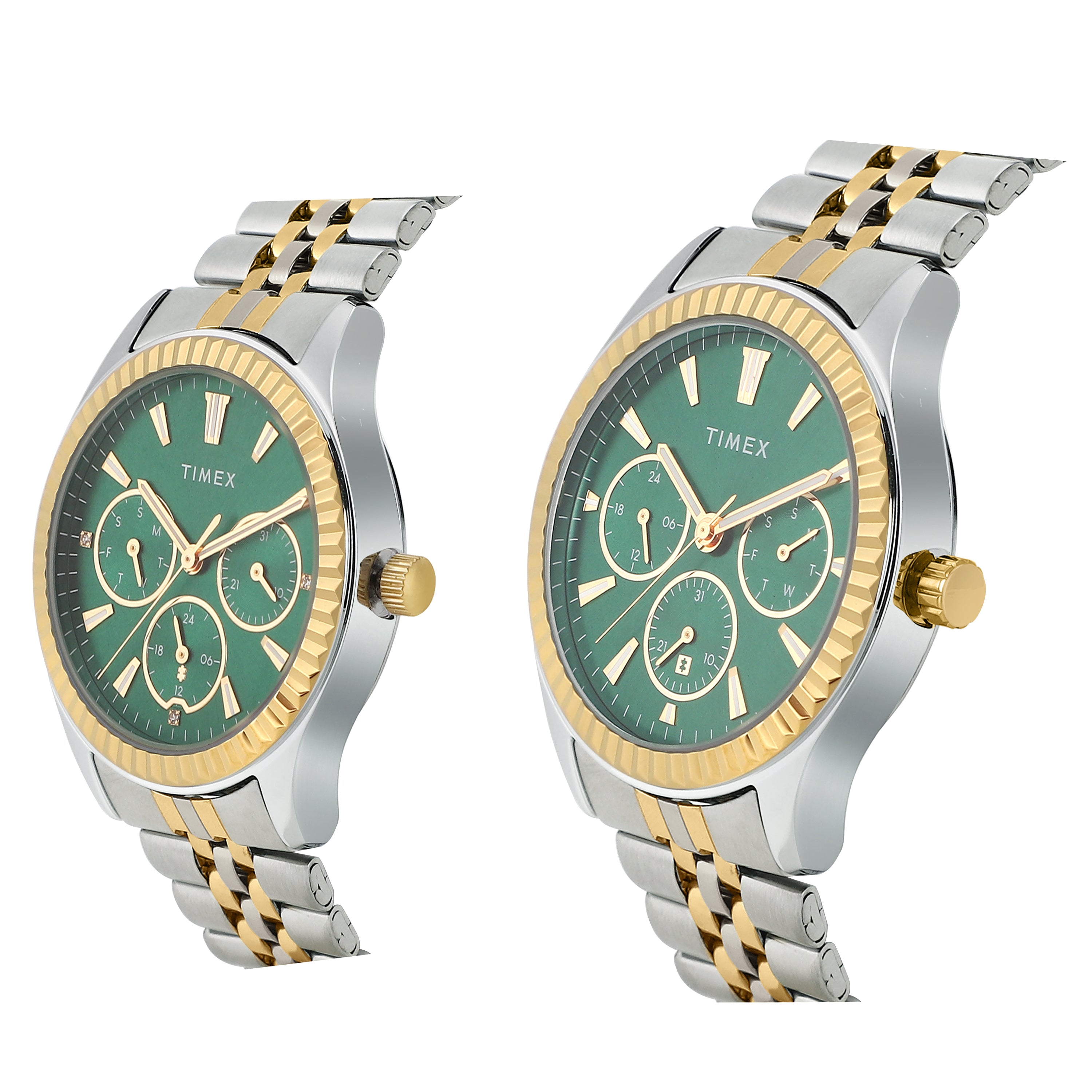 Timex Green Round Dial Quartz Analog Unisex Watch