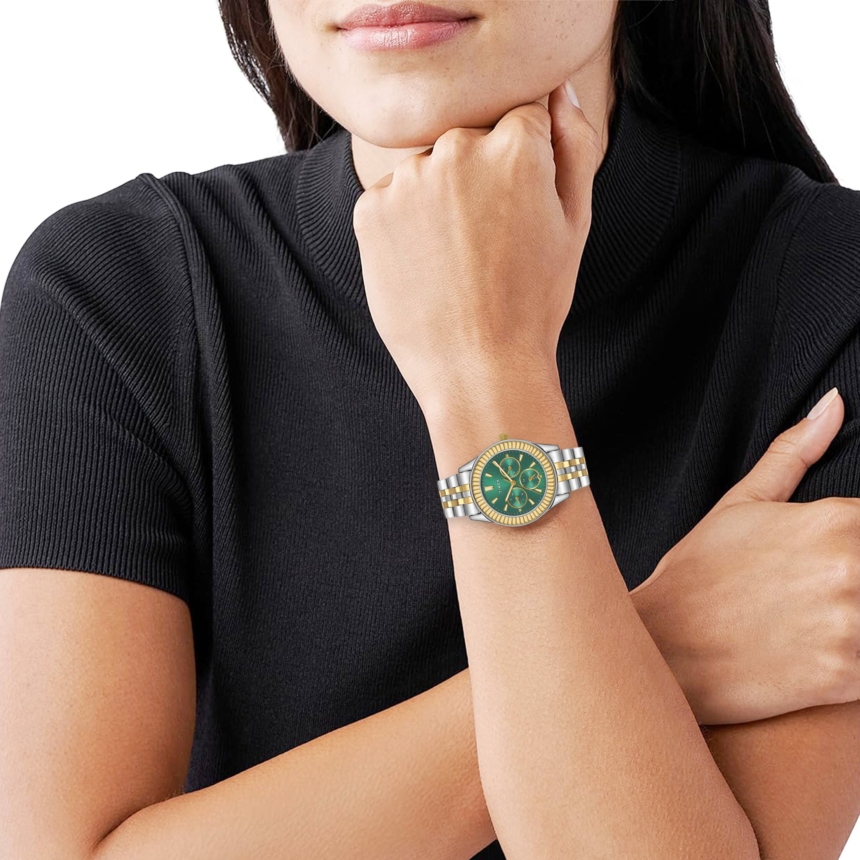 Timex Green Round Dial Quartz Analog Unisex Watch