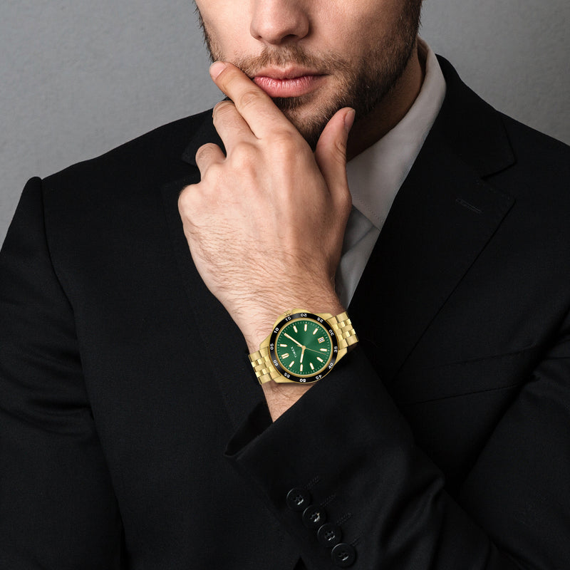 Timex Round 43mm Green Dial Analog Pair Watch - TW0PRE008 Watch Timex