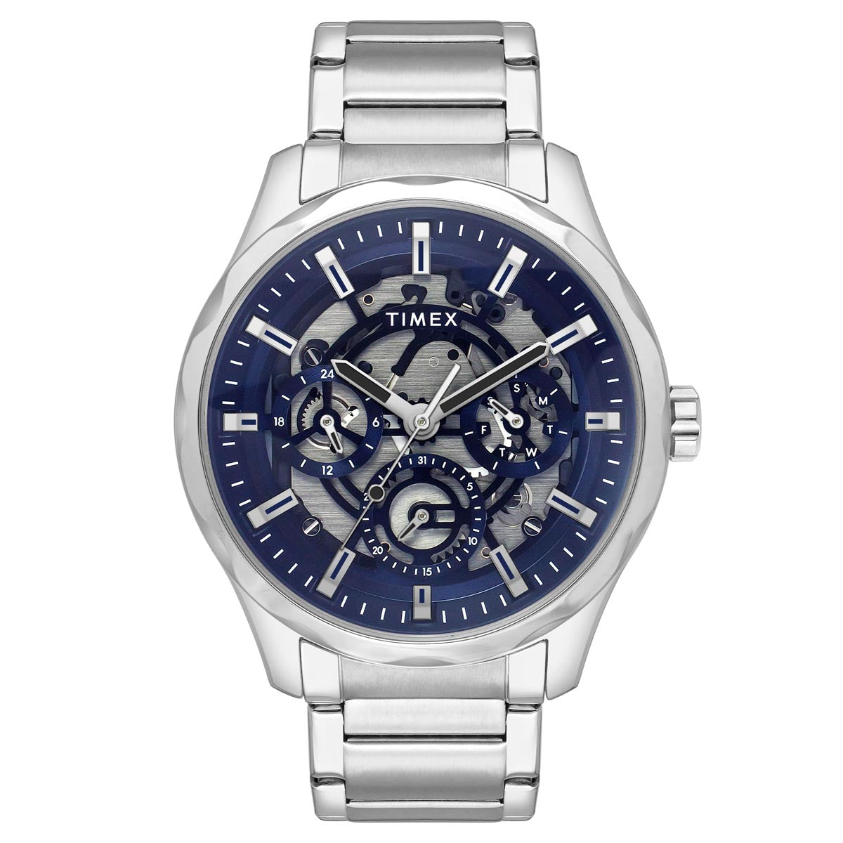 Timex Blue Round Dial Quartz Analog Men Watch