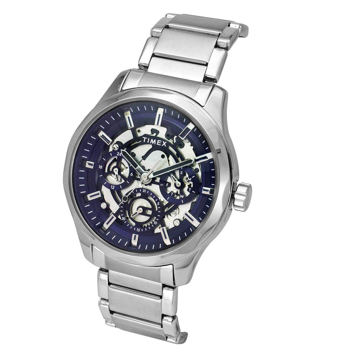 Timex Blue Round Dial Quartz Analog Men Watch