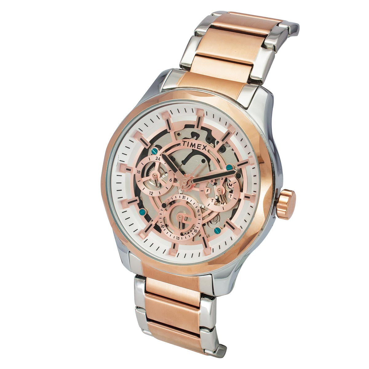 Timex Rose Gold Round Dial Quartz Analog Men Watch TW0TG7629 At JUST WATCHES