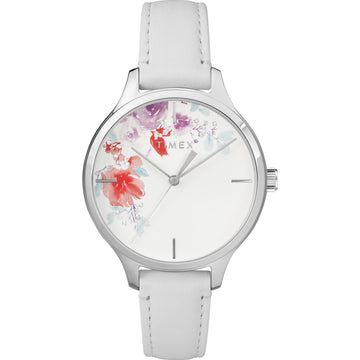 Timex Crystal Round 21mm White Dial Analog Women Watch - TW2R66800UJ Watch Timex